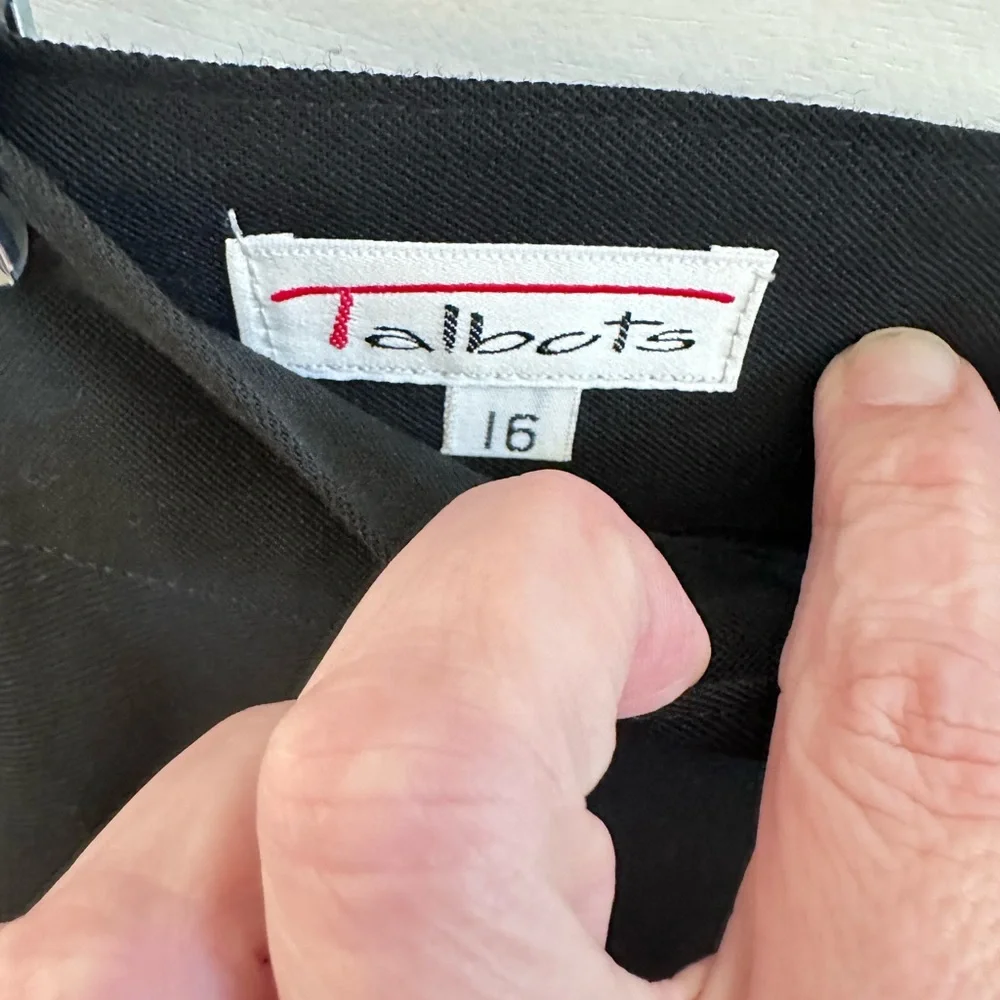 NWT 16 TALBOTS Black Made in the USA 100% wool maxi skirt old money quiet luxury - Picture 5 of 11